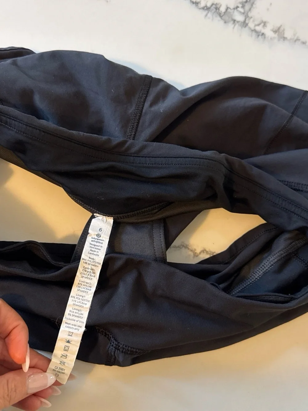 Lululemon black athletic shorts 6